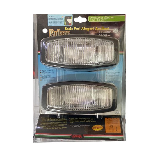 ΠΡΟΒΟΛΕΙΣ ΤΕΤΡΑΓΩΝΟΙ 12V/H3/55W 180mm PULSAR LAMPA  - 2 ΤΕΜ Διάφορα Φώτα