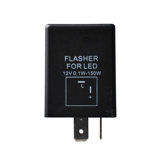 LED FLASHER (ΦΛΑΣΙΕΡΑ) 2 ΕΠΑΦΩΝ (L+-) 30x30x30mm  M-TECH - 1 ΤΕΜ. Διακόπτες Ρελέ