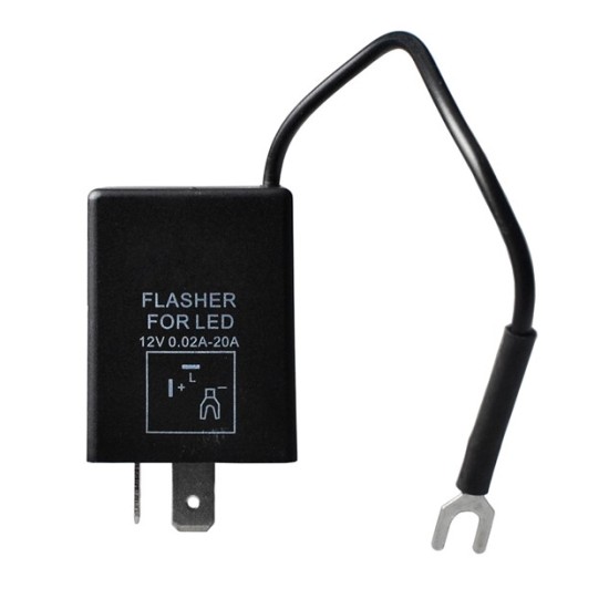 LED FLASHER (ΦΛΑΣΙΕΡΑ) 8 ΕΠΑΦΩΝ (L+-) 30x30x30mm  M-TECH - 1ΤΕΜ.  Διακόπτες Ρελέ