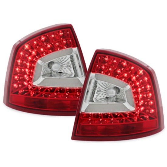 ΦΑΝΑΡΙΑ ΠΙΣΩ ΓΙΑ SKODA OCTAVIA 5 1Z LIM. 2004-2011 LiTEC LED RED/CLEAR - 2 ΤΕΜ Φανάρια Οπίσθια