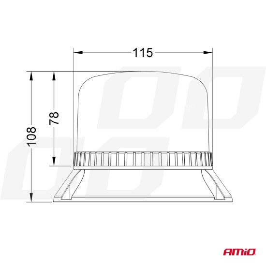 ΦΑΡΟΣ ΠΟΡΤΟΚΑΛΙ W22M 12/24V - 60xSMD LED - 115x108mm (ΜΑΓΝΗΤΙΚΗ ΒΑΣΗ/ΦΙΣ/ΚΑΛΩΔΙΟ 4m) ΑΜΙΟ - 1 ΤΕΜ. Φάροι LED