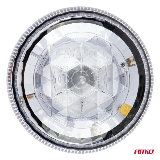 ΦΑΡΟΣ DIAMONT W25P ΜΕ ΛΕΥΚΟ ΚΑΠΑΚΙ 12/24V 24xSMD LED ΠΟΡΤΟΚΑΛΙ ΕΛΑΣΤΙΚΟΣ ΒΙΔΩΤΟΣ 201x126mm ΑΜΙΟ - 1 ΤΕΜ. Φάροι LED