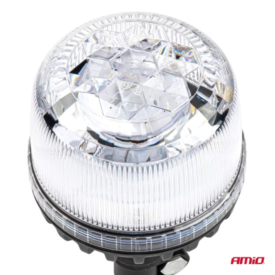 ΦΑΡΟΣ DIAMONT W25P ΜΕ ΛΕΥΚΟ ΚΑΠΑΚΙ 12/24V 24xSMD LED ΠΟΡΤΟΚΑΛΙ ΕΛΑΣΤΙΚΟΣ ΒΙΔΩΤΟΣ 201x126mm ΑΜΙΟ - 1 ΤΕΜ. Φάροι LED