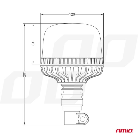 ΦΑΡΟΣ DIAMONT W25P ΜΕ ΛΕΥΚΟ ΚΑΠΑΚΙ 12/24V 24xSMD LED ΠΟΡΤΟΚΑΛΙ ΕΛΑΣΤΙΚΟΣ ΒΙΔΩΤΟΣ 201x126mm ΑΜΙΟ - 1 ΤΕΜ. Φάροι LED