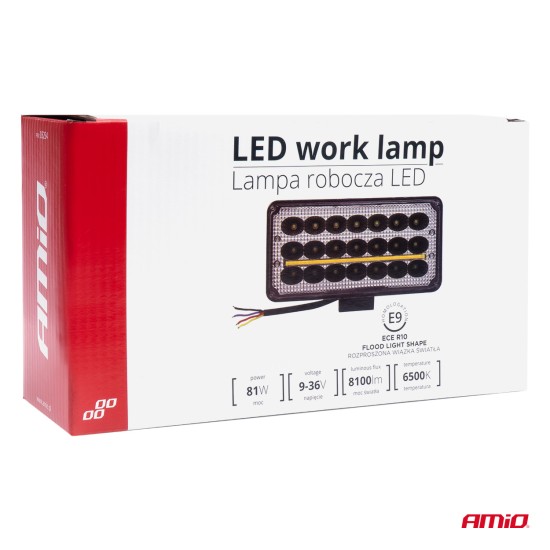 ΠΡΟΒΟΛΕΑΣ ΕΡΓΑΣΙΑΣ WORKING LAMP 27xSMD 81W 9-36V 225x110x60mm AWL43 ΑMiO - 1 TEM. Φώτα Εργασίας LED