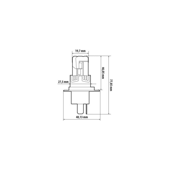 ΛΑΜΠΑ LED H4 12V 6.500K P43t ΘΕΡΜΟ 2.000lm/2.400lm+ΨΥΧΡΟ1.500/2.000lm 25W HALO LED QUICK FIT ALIEN SERIES LAMPA - 1 ΤΕΜ. Λάμπες