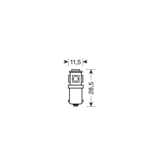 T4W BA9s 24/28V 5SMDx1CHIP LED 35lm ΜΠΛΕ ΚΟΥΤΙ LAMPA - 20 ΤΕΜ. Με Κάλυκα