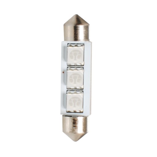 ΛΑΜΠΑΚΙΑ ΠΛΑΦΟΝΙΕΡΑΣ C5W 12V SV8.5 41mm 3xSMD5050 LED ΜΠΛΕ CAN-BUS M-TECH - 1 τεμ.