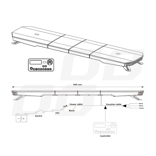 ΣΤΡΟΜΠΟ ΜΠΑΡΑ 12/24V 51 ΧΡΗΣΕΩΝ 108xSMD ΠΟΡΤΟΚΑΛΙ LED 30' ΜΕ ΦΙΣ ΑΝΑΠΤΗΡΑ ΒΙΔΩΤH 762x280x82mm ΑMiO - 1 TEM. Στρόμπο (Strobe)