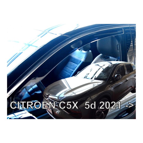 CITROEN C5 X 5D 2021-2023  ΖΕΥΓΑΡΙ ΑΝΕΜΟΘΡΑΥΣΤΕΣ ΑΠΟ ΕΥΚΑΜΠΤΟ ΦΙΜΕ ΠΛΑΣΤΙΚΟ HEKO - 2 ΤΕΜ. Ανεμοθραύστες