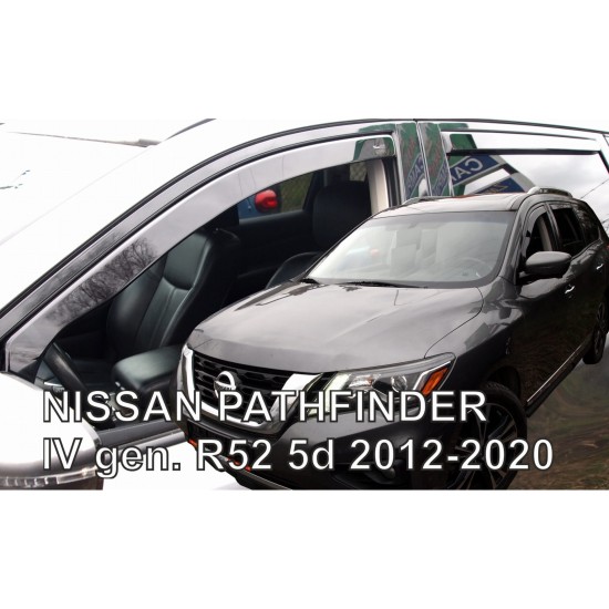 NISSAN PATHFINDER IV R52 5D 2012-2020 ΣΕΤ ΑΝΕΜΟΘΡΑΥΣΤΕΣ ΑΥΤΟΚΙΝΗΤΟΥ ΑΠΟ ΕΥΚΑΜΠΤΟ ΦΙΜΕ ΠΛΑΣΤΙΚΟ HEKO - 4 ΤΕΜ. Ανεμοθραύστες