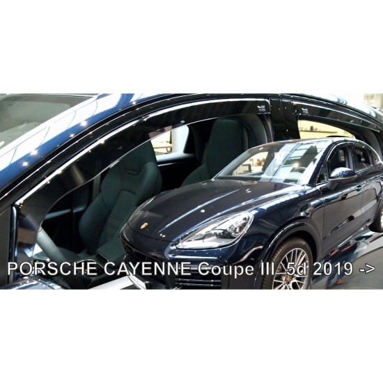 PORSCHE CAYENNE COUPE 5D 2019+ ΣΕΤ ΑΝΕΜΟΘΡΑΥΣΤΕΣ ΑΥΤΟΚΙΝΗΤΟΥ ΑΠΟ ΕΥΚΑΜΠΤΟ ΦΙΜΕ ΠΛΑΣΤΙΚΟ HEKO - 4 ΤΕΜ. Ανεμοθραύστες