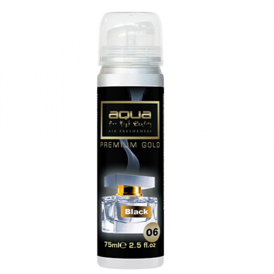 ΑΡΩΜΑΤΙΚΟ ΑΥΤΟΚΙΝΗΤΟΥ ΣΕ ΣΠΡΕΙ (SPRAY) ΜΕ ΑΡΩΜΑ BLACK PREMIUM GOLD SERIES 75ml AQUA - 1 TEM. Αρωματικά