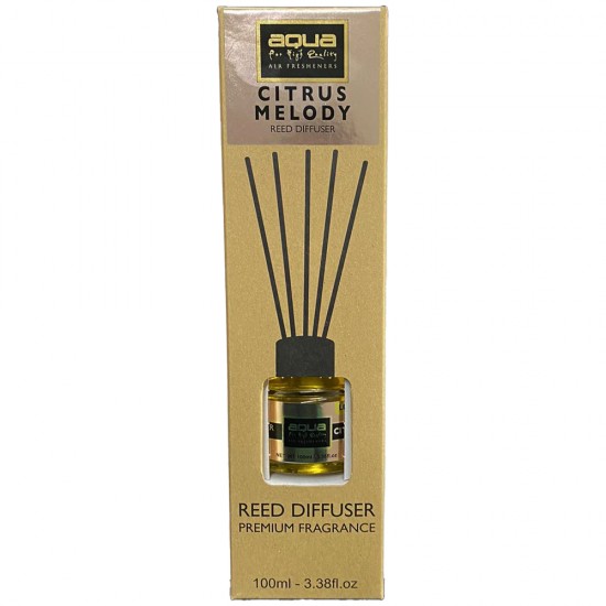 ΑΡΩΜΑΤΙΚΟ ΧΩΡΟΥ CITRUS MELODY HOME REED DIFFUSER ΜΕ 6 ΣΤΙΚΣ AQUA 100ml - 1 ΤΕΜ. Αρωματικά