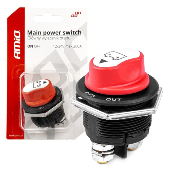 ΔΙΑΚΟΠΤΗΣ POWER-OFF ΜΠΑΤΑΡΙΑΣ 12>32V max200A preak1000A 3 ΛΕΙΤΟΥΡΓΙΩΝ ΑΜΙΟ - 1 ΤΕΜ. Αξεσουάρ Μπαταρίας