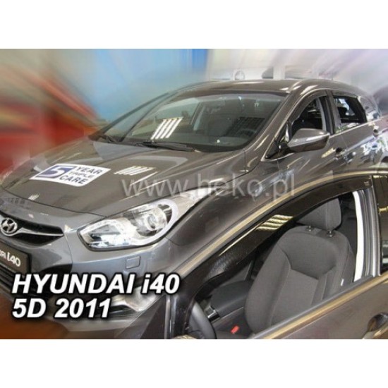 HYUNDAI i40 4D/5D KOMBI 2011-2019 ΖΕΥΓΑΡΙ ΑΝΕΜΟΘΡΑΥΣΤΕΣ ΑΠΟ ΕΥΚΑΜΠΤΟ ΦΙΜΕ ΠΛΑΣΤΙΚΟ HEKO - 2 ΤΕΜ. Ανεμοθραύστες