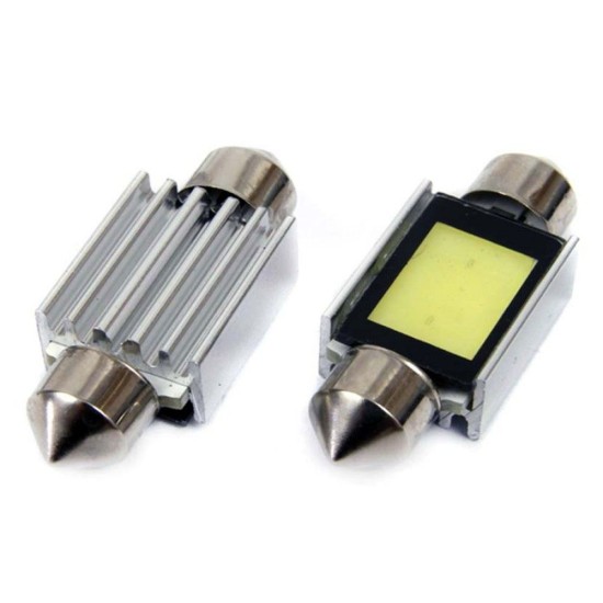 ΛΑΜΠΑΚΙΑ ΠΛΑΦΟΝΙΕΡΑΣ 36mm 12V 5.600K COB LED CAN-BUS AMIO - 2 ΤΕΜ. Πλαφονιέρας