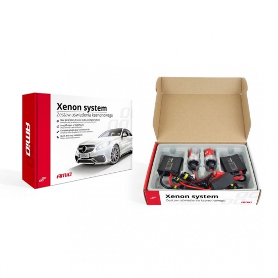 H7 6000K 12V KIT XENON SLIM BALLAST 35W AMiO - 1 ΤΕΜ. 