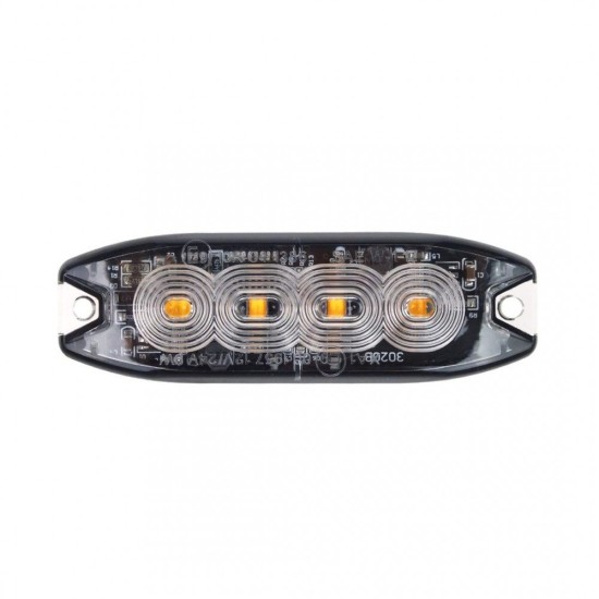 ΣΤΡΟΜΠΟ 12/24V 10x3x0,9cm ΠΟΡΤΟΚΑΛΙ 4LED 12W (4x3W) R65 R10 IP68 AMiO - 1 ΤΕΜ. 