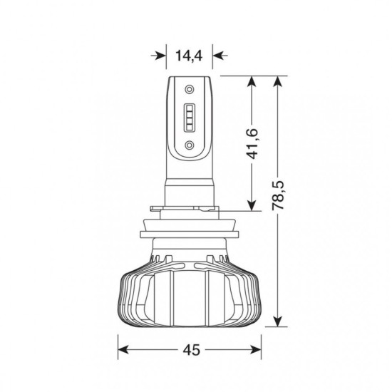 H8/H9/H11/H16 9-32V 6.500K 4.500lm 40W PGJ19-X HALO LED SERIE 5 BLASTER 8LED SEOUL LED KIT - 2 ΤΕΜ.  Λάμπες