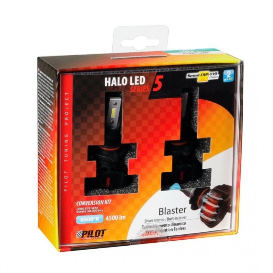 H10/HB3 9005 9-32V 6.500K 4.500lm 40W P20d HALO LED SERIE 5 BLASTER 8LED SEOUL LED KIT - 2 ΤΕΜ.  Λάμπες