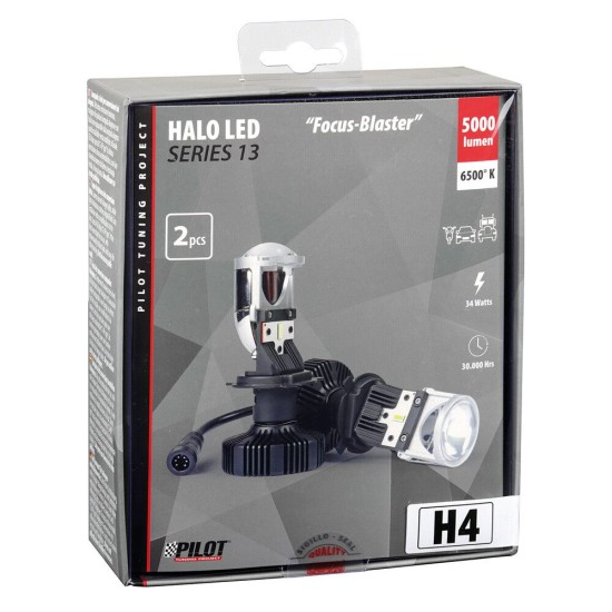 H4 9>32V 6.500K 5.000lm 34W P43t FOCUS-BLASTER HALO LED SERIES 13 G-XP SPECIAL CHIPS LED KIT - 2 ΤΕΜ. Λάμπες