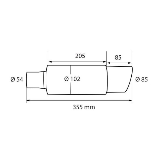 ΚΑΖΑΝΙ ΑΠΟ ΑΝΟΞΕΙΔΩΤΟ ΑΤΣΑΛΙ (201) INOX MU-3 Φ54 ΜΗΚΟΣ: 355mm LAMPA - 1 TEM. Καζάνια