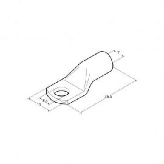 ΑΚΡΟΔΕΚΤΕΣ ΚΑΛΩΔΙΩΝ ΜΠΑΤΑΡΙΑΣ 25 mm²  ΜΕ ΤΡΥΠΑ 8mm - 5 ΤΕΜ. Ακροδέκτες Καλωδίων