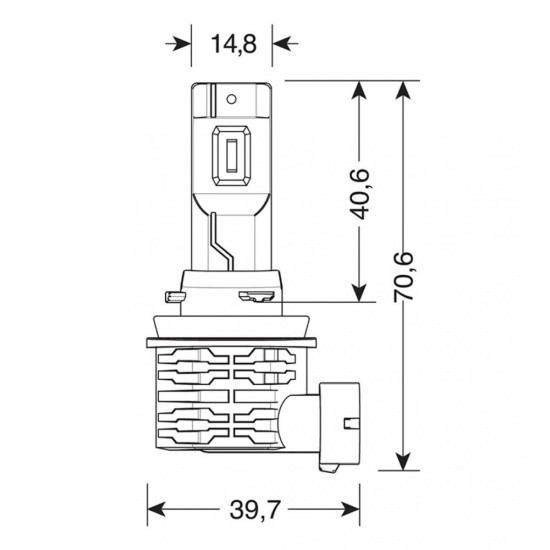 H8-H9-H11-H16 HALO KILLER PGJ19-X 9-32V -20W - 6500K - 3200lm HALO LED KIT SERIES 10 (12 LED ZES CHIPS) - 2 ΤΕΜ. 