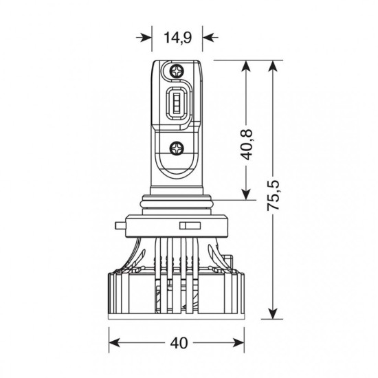 H10/HB3 9005 9-32V 6.500K 6.000lm 72W P20d HALO LED SERIE 7 COMPACT 6LED CREE LED KIT - 2 ΤΕΜ.  Λάμπες