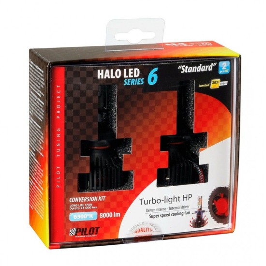 H4 9-32V 6.500K 8.000lm 60W P43t HALO LED SERIE 6 STANDARD 16LED ZES LED KIT - 2 ΤΕΜ.  Λάμπες