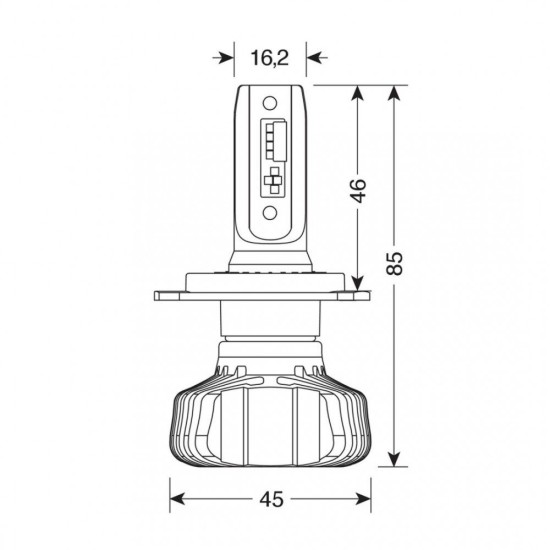 H4 9-32V 6.500K 4.500lm 40W P43t HALO LED SERIE 5 BLASTER 16LED SEOUL LED KIT - 2 ΤΕΜ.  Λάμπες