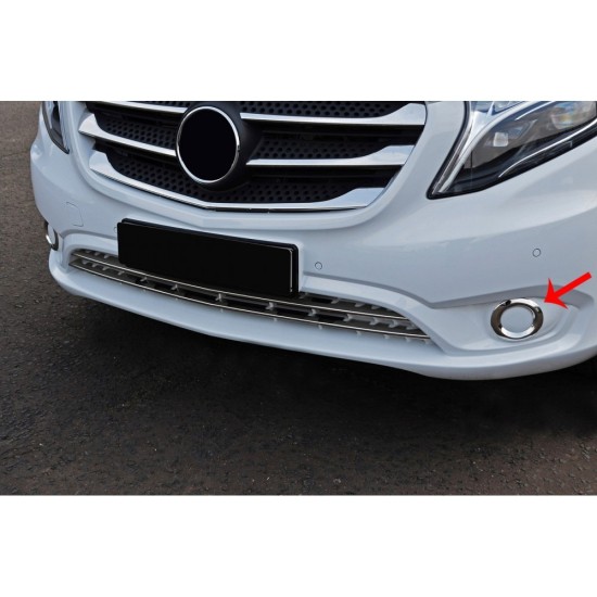 MERCEDES VITO W447 2014+ ΔΑΧΤΥΛΙΔΙΑ ΦΩΤΩΝ ΟΜΙΧΛΗΣ ΧΡΩΜΙΟ ΜΕΤΑΛΛΙΚΑ S-DIZAYN - 2 TEM. Διακοσμητικά Χρωμίου & Προστασία 