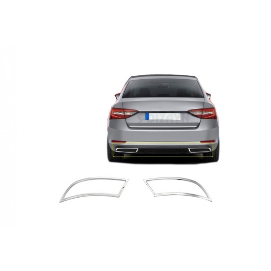 SKODA SUPERB 4D 2015+ ΔΙΑΚΟΣΜΗΤΙΚΑ ΧΡΩΜΙΑ ΕΞΑΤΜΙΣΗΣ ΜΑΡΚΕ ΑΥΤΟΚΙΝΗΤΟΥ - 2 ΤΕΜ. Διάφορα Διακοσμητικά Χρωμίου