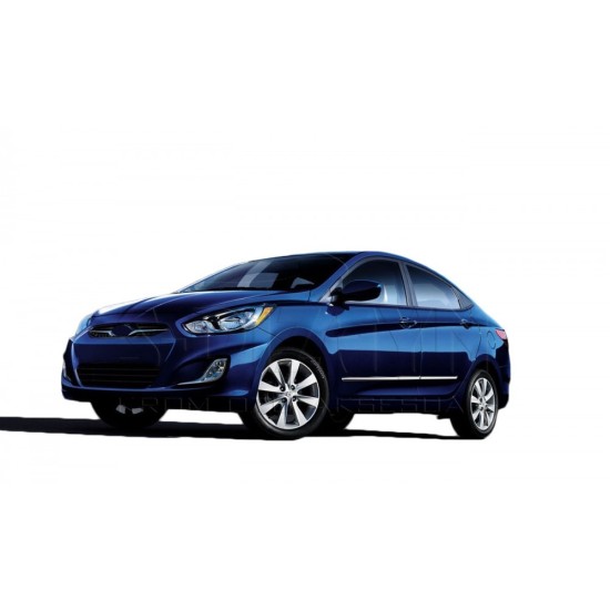 HYUNDAI ELANTRA SEDAN 2011+ ΠΛΑΙΝΟ ΠΡΟΣΤΑΤΕΥΤΙΚΟ TRIM ΠΟΡΤΑΣ ΑΤΣΑΛΙ+ΠΛΑΣΤΙΚΟ ΧΡΩΜΙΟ S - DIZAYN - 8 TEM. Πόρτες