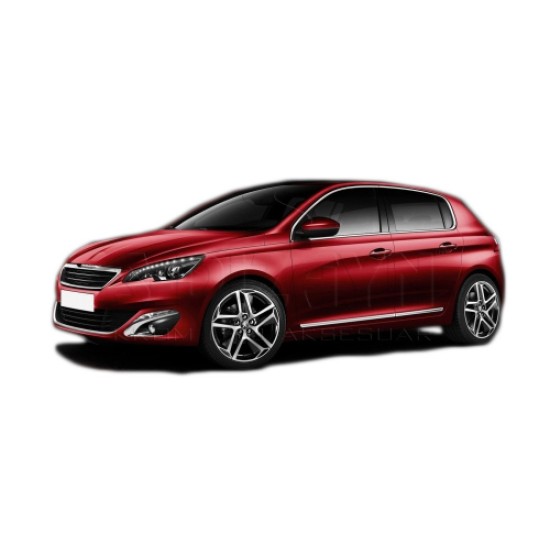 PEUGEOT 308 5D HB 2014+ ΠΛΑΙΝΟ ΠΡΟΣΤΑΤΕΥΤΙΚΟ TRIM ΠΟΡΤΑΣ ΑΤΣΑΛΙ+ΠΛΑΣΤΙΚΟ ΧΡΩΜΙΟ S - DIZAYN - 8 TEM. Πόρτες