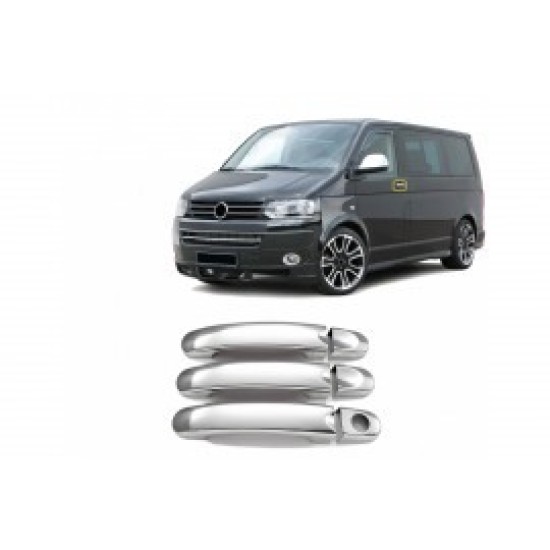 VW Τ5 TRANSPORTER 2003-2010 ΧΕΡΟΥΛΙΑ ΠΟΡΤΑΣ ΧΡΩΜΙΟ ΜΕΤΑΛΛΙΚΑ - 3 ΤΕΜ. Χερούλια Χούφτες Πόρτας