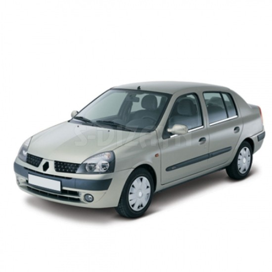 RENAULT CLIO SYMBOL SEDAN 1999-2006 TRIM ΠΑΡΑΘΥΡΩΝ ΑΝΟΞ. ΑΤΣΑΛΙ ΧΡΩΜΙΟ S - DIZAYN - 4 TEM. Διακοσμητικά Χρωμίου & Προστασία 