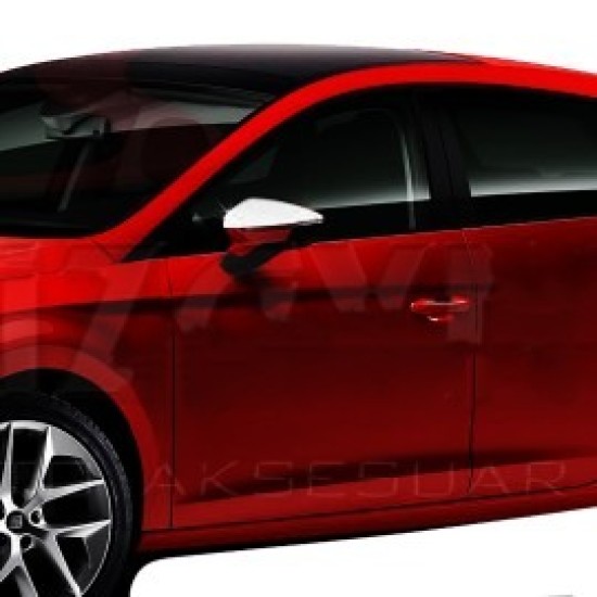 SEAT LEON 3D/5D 2013+ ΚΑΠΑΚΙΑ ΚΑΘΡΕΠΤΩΝ ΧΡΩΜΙΟ ΜΕΤΑΛΛΙΚΑ 