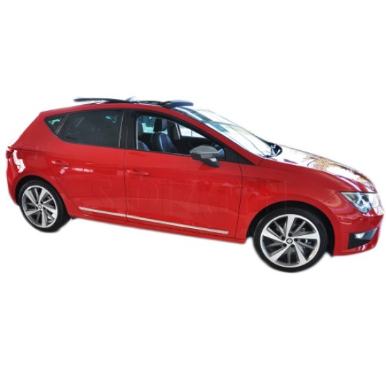 SEAT LEON 5F 5D HB 2013+ ΠΛΑΙΝΟ ΠΡΟΣΤΑΤΕΥΤΙΚΟ TRIM ΠΟΡΤΑΣ ΑΤΣΑΛΙ+ΠΛΑΣΤΙΚΟ ΧΡΩΜΙΟ S - DIZAYN - 8 TEM. Πόρτες