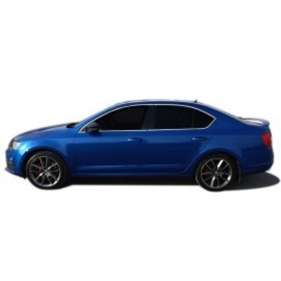 SKODA OCTAVIA 3 A7 4D/SW 2013+ ΤΡΙΜ ΜΑΡΚΕ ΠΑΡΑΘΥΡΩΝ ΑΥΤΟΚΟΛΛΗΤΑ ΧΡΩΜΙΟ ΜΕΤΑΛΛΙΚΑ - 10 TEM. Αυτοκόλλητα Προφίλ και Τριμ