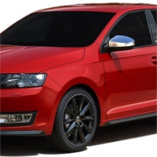 SKODA RAPID 4D 2013+ ΚΑΠΑΚΙΑ ΚΑΘΡΕΠΤΩΝ ΧΡΩΜΙΟ ΜΕΤΑΛΛΙΚΑ 