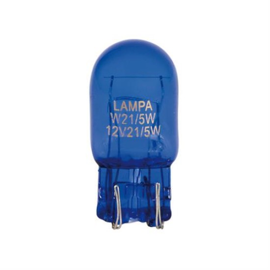 W21/5W 12V 21/5W W3x16q ΚΑΡΦΩΤΟ ΜΠΛΕ BLUE DYED-GLASS BLISTER - 2 ΤΕΜ.  Λαμπάκια