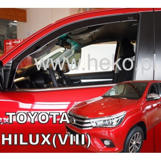 TOYOTA HILUX 4D 2016+ ΖΕΥΓΑΡΙ ΑΝΕΜΟΘΡΑΥΣΤΕΣ ΑΠΟ ΕΥΚΑΜΠΤΟ ΦΙΜΕ ΠΛΑΣΤΙΚΟ HEKO - 2 ΤΕΜ. Ανεμοθραύστες