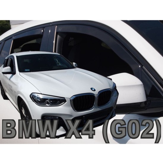 BMW X4 (G02) 5D 2018+ ΣΕΤ ΑΝΕΜΟΘΡΑΥΣΤΕΣ ΑΥΤΟΚΙΝΗΤΟΥ ΑΠΟ ΕΥΚΑΜΠΤΟ ΦΙΜΕ ΠΛΑΣΤΙΚΟ HEKO - 4 ΤΕΜ. Ανεμοθραύστες