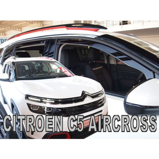 CITROEN C5 AIRCROSS 5D 2019-2021 ΣΕΤ ΑΝΕΜΟΘΡΑΥΣΤΕΣ ΑΥΤΟΚΙΝΗΤΟΥ ΑΠΟ ΕΥΚΑΜΠΤΟ ΦΙΜΕ ΠΛΑΣΤΙΚΟ HEKO - 4 ΤΕΜ. 