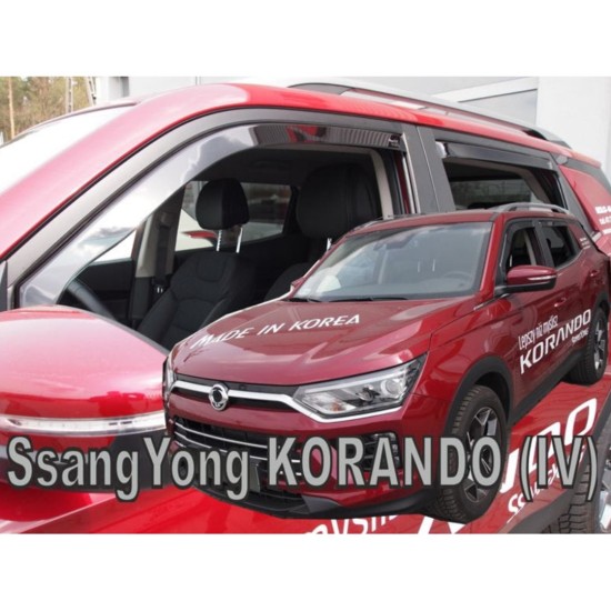 SSANGYONG KORANDO 5D 2019+ ΣΕΤ ΑΝΕΜΟΘΡΑΥΣΤΕΣ ΑΥΤΟΚΙΝΗΤΟΥ ΑΠΟ ΕΥΚΑΜΠΤΟ ΦΙΜΕ ΠΛΑΣΤΙΚΟ HEKO - 4 ΤΕΜ. Ανεμοθραύστες