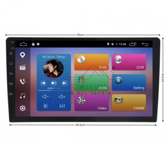 10,1  inches  TABLET /BIG SCREEN multimedia HD monitor   ANDROID 11  /8core/ 4GB+64GB HARD DISC/GPS/BT/3G/MIRROR LINK 2 – DIN