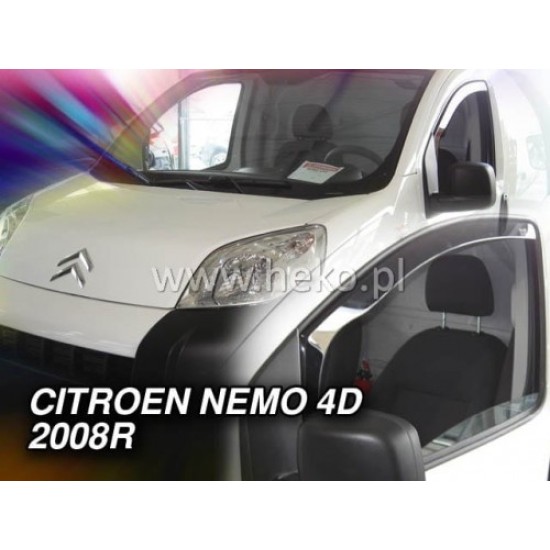 FIAT FIORINO/QUBO 4D/5D 2008+ / PEUGEOT BIPPER / CITROEN NEMO ΖΕΥΓΑΡΙ ΑΝΕΜΟΘΡΑΥΣΤΕΣ VAN ΑΠΟ ΕΥΚΑΜΠΤΟ ΦΙΜΕ ΠΛΑΣΤΙΚΟ HEKO - 2 ΤΕΜ. Ανεμοθραύστες