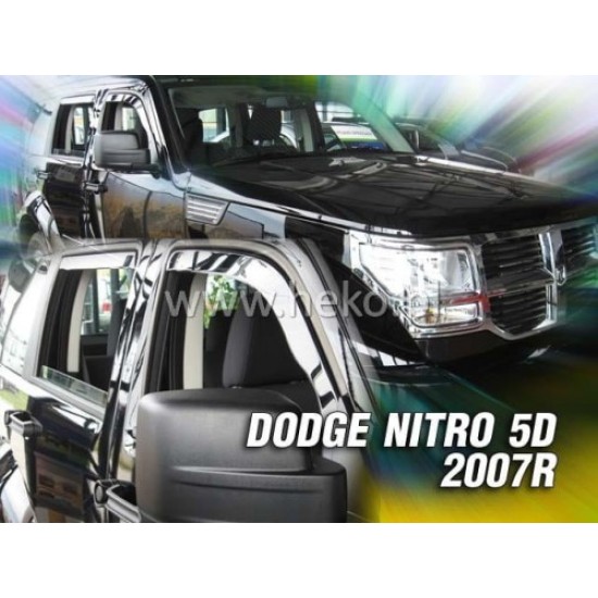 DODGE NITRO 5D 2006-2011 ΣΕΤ ΑΝΕΜΟΘΡΑΥΣΤΕΣ ΑΥΤΟΚΙΝΗΤΟΥ ΑΠΟ ΕΥΚΑΜΠΤΟ ΦΙΜΕ ΠΛΑΣΤΙΚΟ HEKO - 4 ΤΕΜ. Ανεμοθραύστες